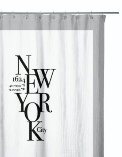 Cortina De Baño NYC Glam 180x180 cm.