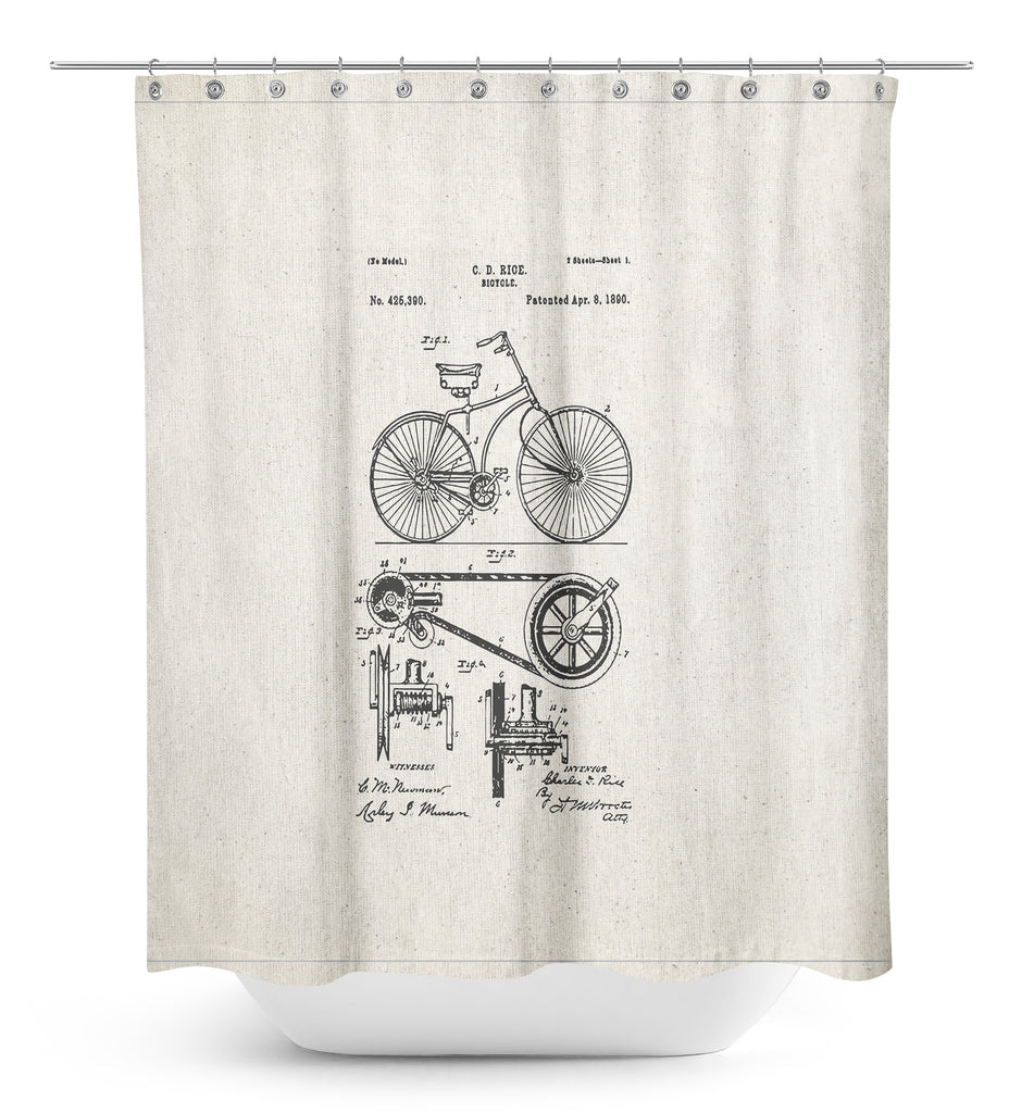 Cortina De Baño Bicicleta 180x180cm