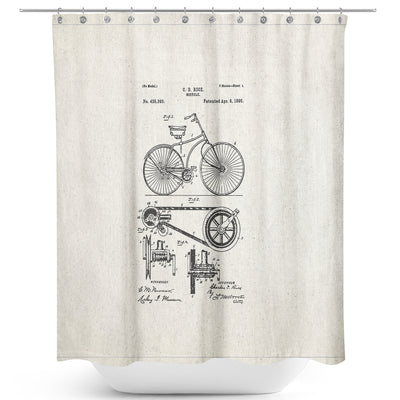 Cortina De Baño Bicicleta 180x180cm