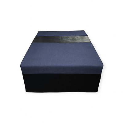 Piecera Jeans cuero Negro 2 plazas - King