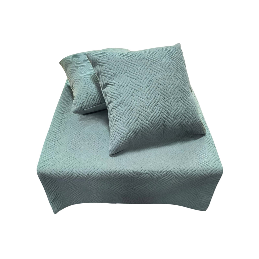Pack Piecera Liso Turquesa 2 Plazas