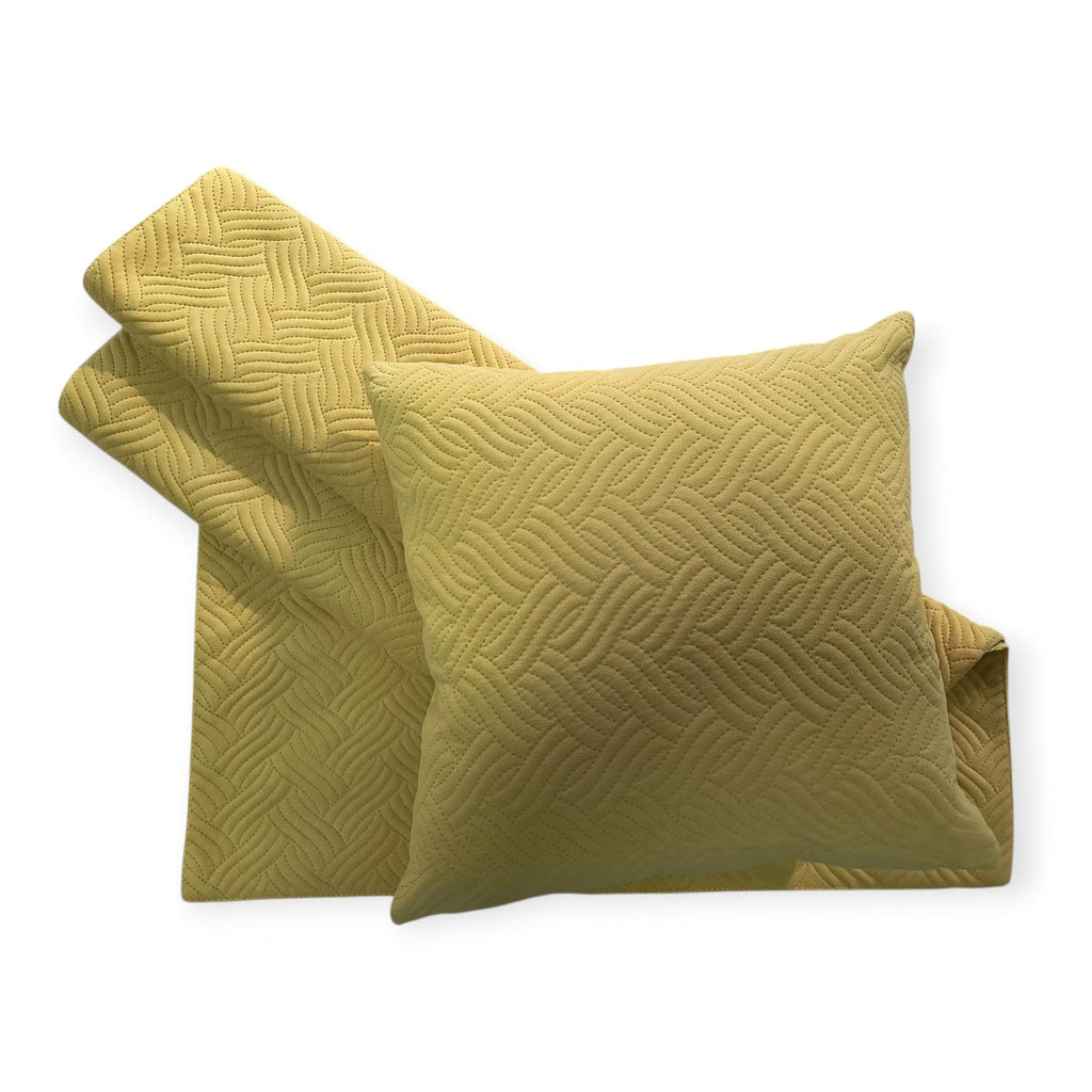 Pack Piecera Liso Mostaza 2 Plazas
