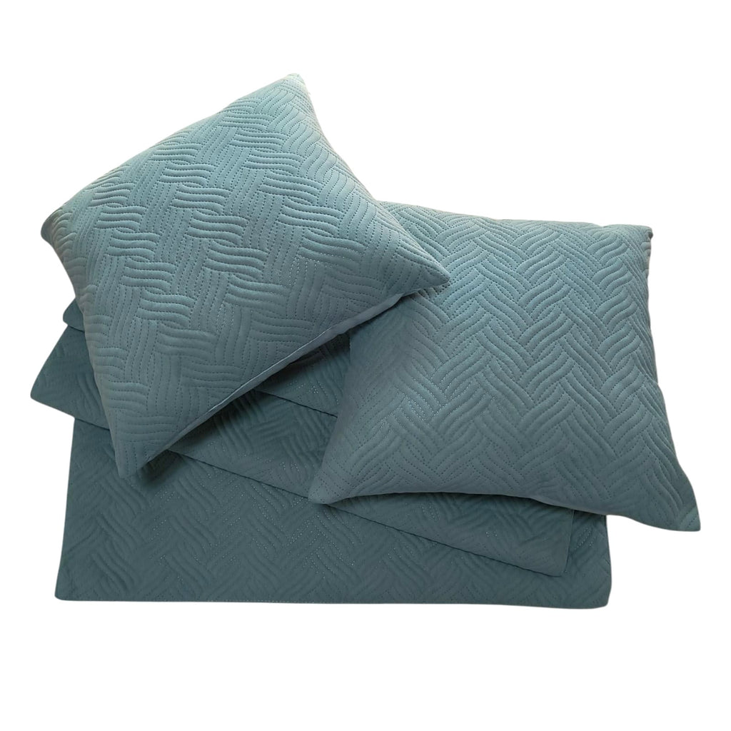 Pack Piecera Liso Turquesa 2 Plazas