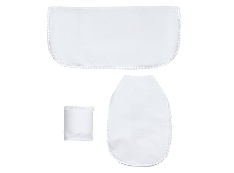 Set Baño Bolillo Orilla Blanco