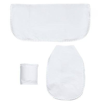 Set Baño Bolillo Orilla Blanco