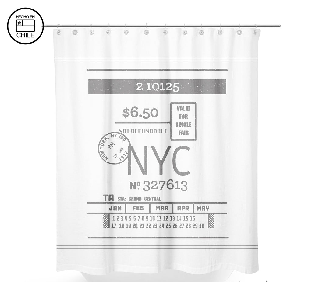 Cortina  De Baño Ticket NY