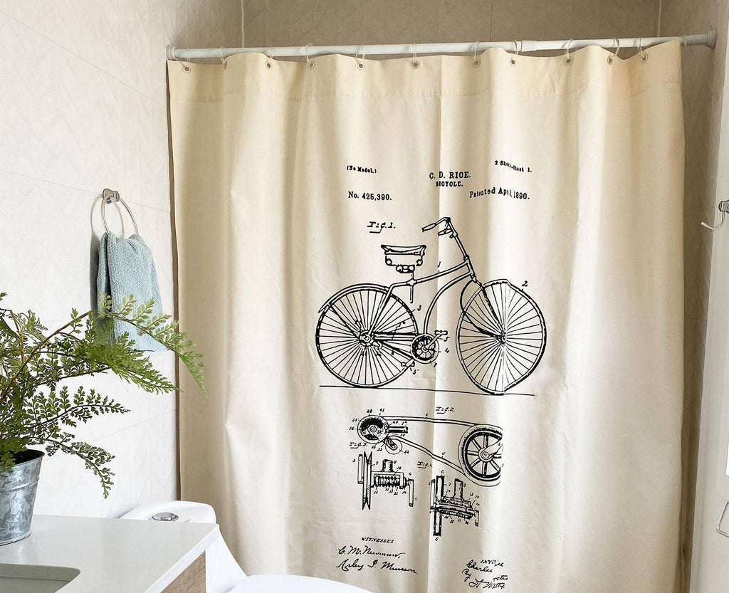 Cortina De Baño Bicicleta 180x180cm